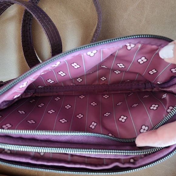 Lug Burgundy Quilted Crossbody Bag - Picture 6 of 8
